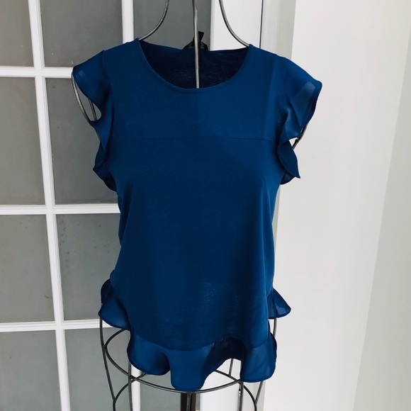 J. Crew ruffle T-shirt small - Picture 1 of 6